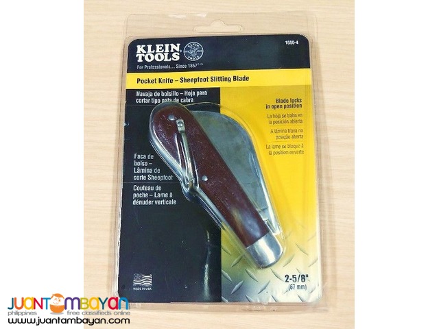 Klein Tools 1550-4 Pocket Knife 2-58-Inch Hawkbill Slitting Blade