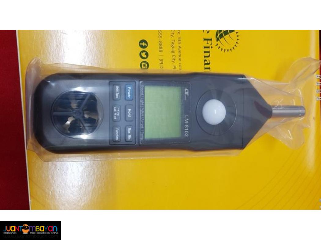 WEM Equipment, Sound Meter, Anemometer, Hygrometer, Light Meter