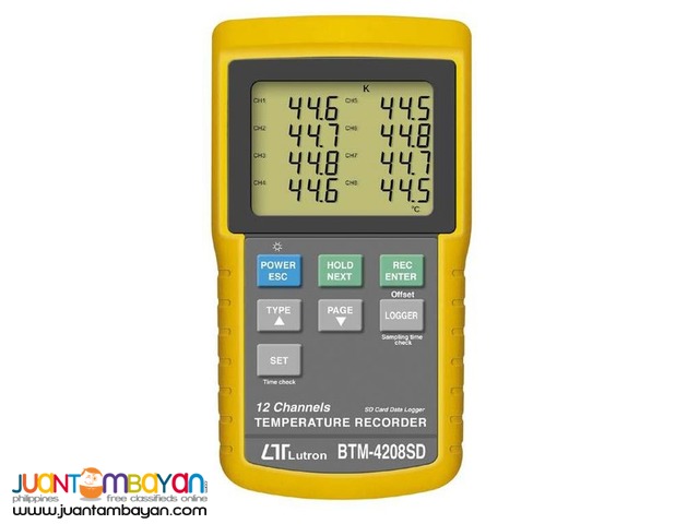 12-Channel Thermocouple Datalogger, Temperature Mapping