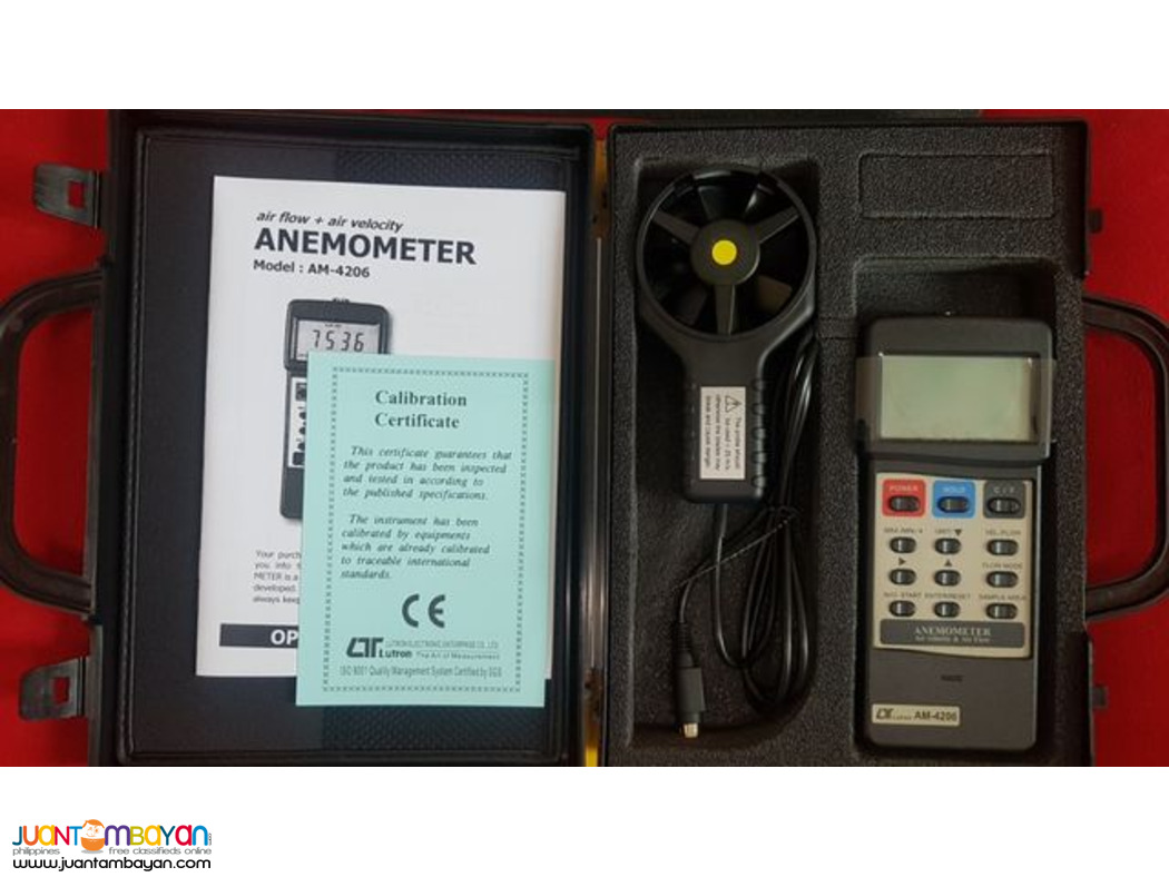 Airfow Meter, CFM Anemometer, ThermoAnemometer, Anemometer