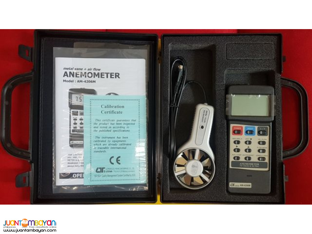 METAL Vane Anemometer, ThermoAnemometer, Air Velocity Meter