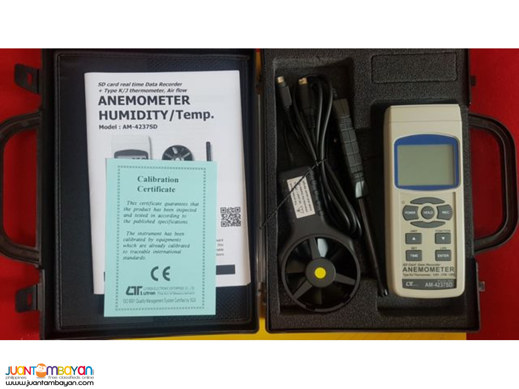 Vane Anemometer, Hygrometer, Datalogger, ThermoAnemometer