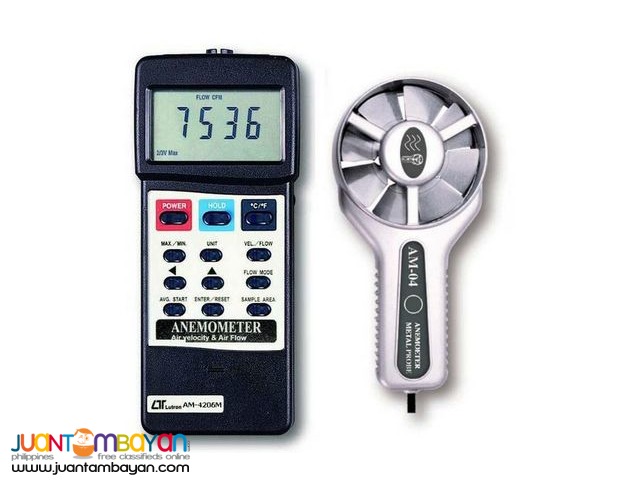 METAL Vane Anemometer, ThermoAnemometer, Air Velocity Meter