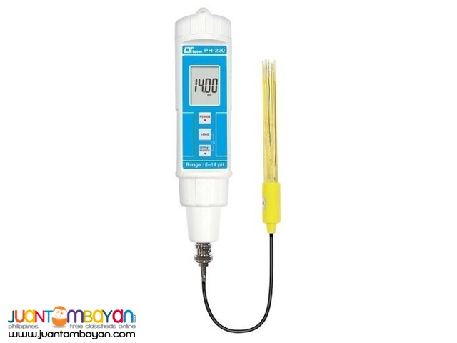 pH Meter, Digital pH Meter with pH Electrode, Lutron PH-220