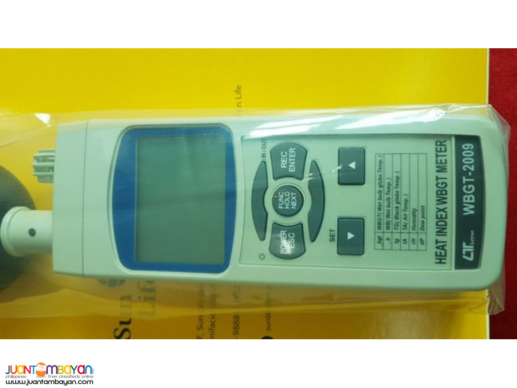 Heat Index Meter, Heat Stress Meter, WBGT Meter, Heat stress