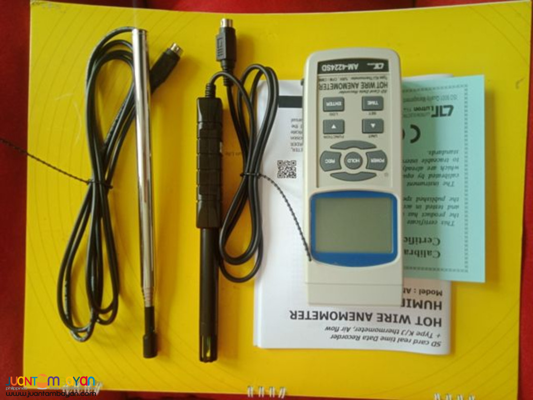 Hot Wire Anemometer, Datalogger, Lutron AM-4224SD
