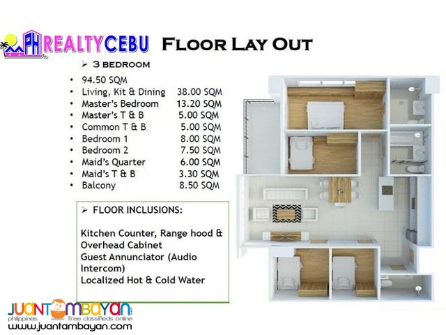 3 BR CONDO AT ONE TECTONA WITH GOLF RIGHT IN LILOAN, CEBU