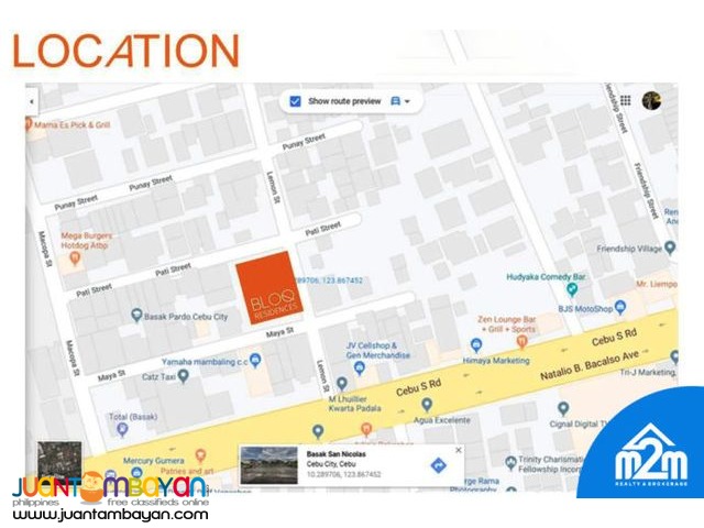 Basak Pardo Cebu City Map Bloq Residences-Pardo(Studio Type) San Nicholas, Basak Pardo