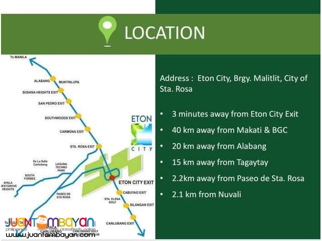 Lot For Sale at West Wings Residences Eton City Laguna