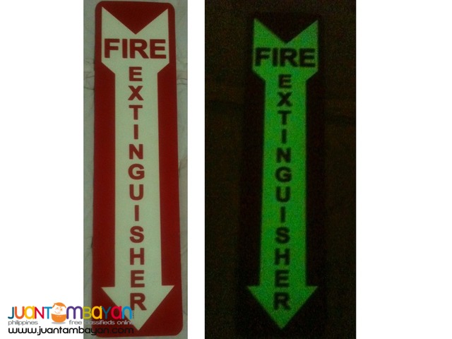 Photoluminescence / Luminous Fire Extinguisher Sign