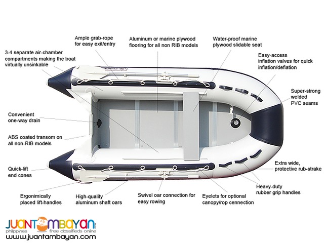 Inflatable Boat Skype Clear Bottom