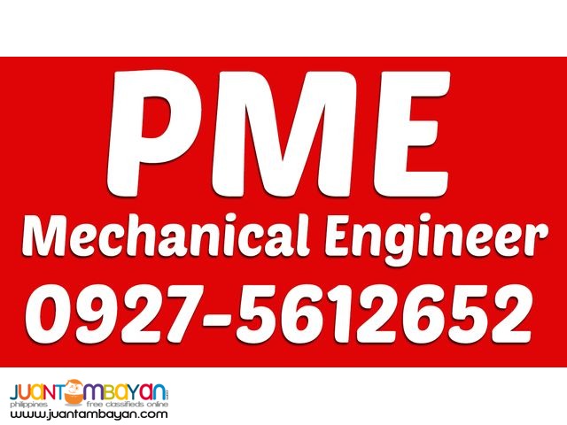 Professional Mechanical Engineer (PME) Sign and Seal, PEZA