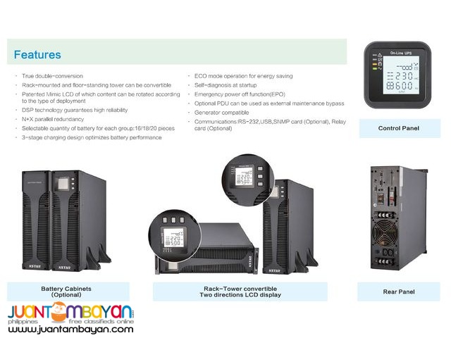 UPS -Rackmount Uninterruptible Power Supply 1kva to 20kva