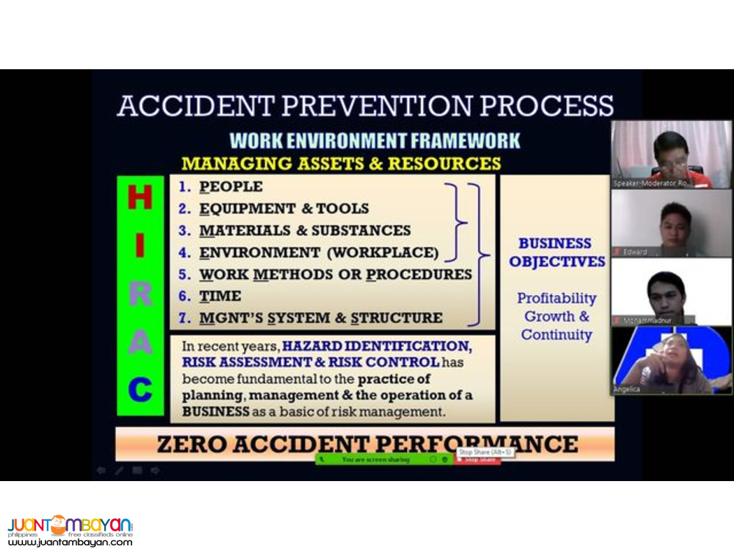 HIRAC Training DOLE Accredited Safety Officer Training SO3 SO2 SO1