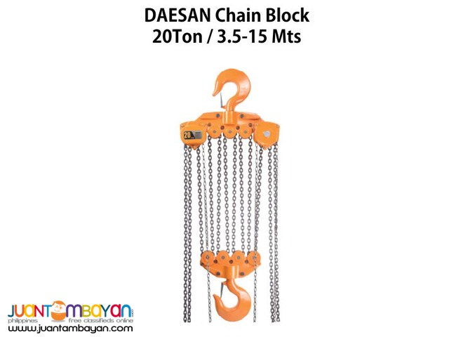 Chain Block 20 Ton (Made In Korea)