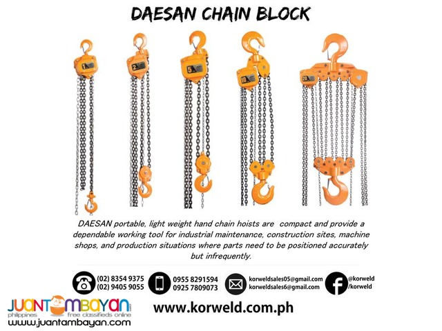 Chain Block 20 Ton (Made In Korea)