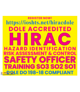 HIRAC Training DOLE Specialized OSH Training DOLE Safety Officer 3 SO2