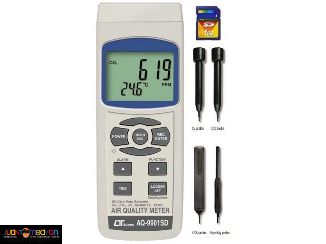 Air Quality Meter, IAQ Meter, Indoor Air Quality Monitor, Datalogger