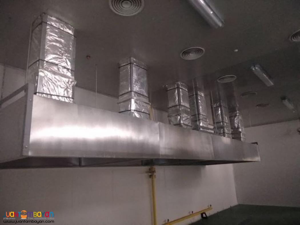 Ventilation system ducting blower exhaust