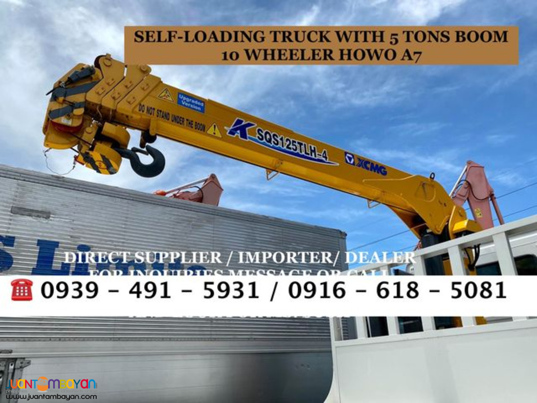 10-WHEELER HOWO A7 SELF-LOADING WITH 5TONS BOOM