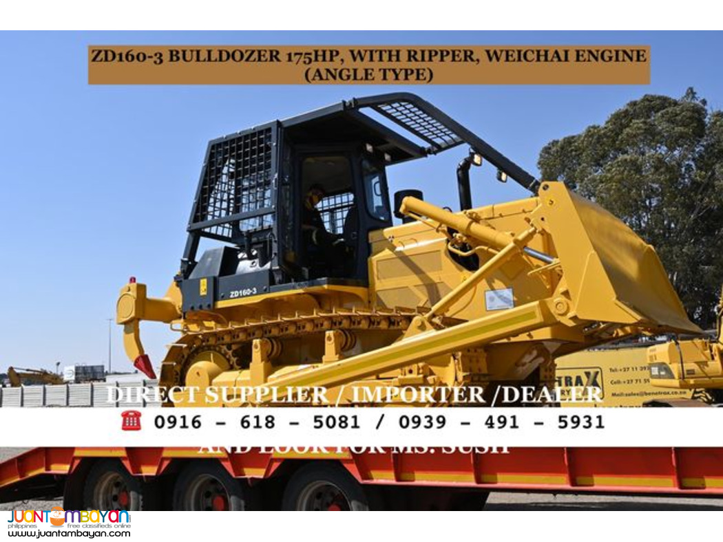 ZD160-3 ZOOMLION 175HP BULLDOZER WITH RIPPER ANGLE TYPE