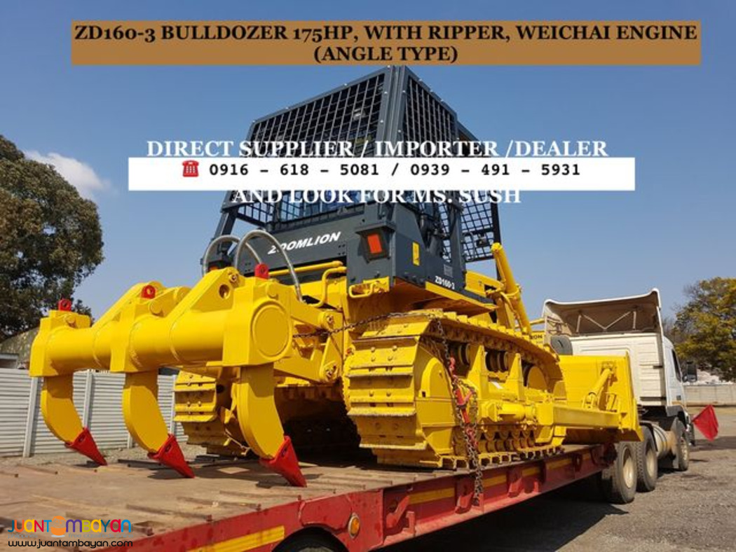 ZD160-3 ZOOMLION 175HP BULLDOZER WITH RIPPER ANGLE TYPE