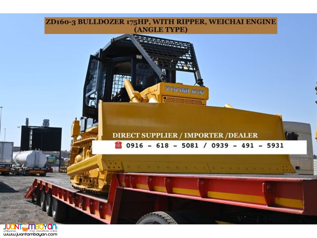 ZD160-3 ZOOMLION 175HP BULLDOZER WITH RIPPER ANGLE TYPE