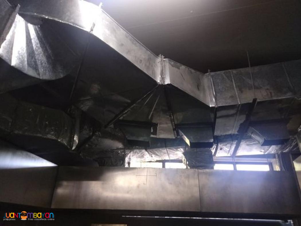 Ducting Exhaust Fresh air Kitchen Hood Ventilation system