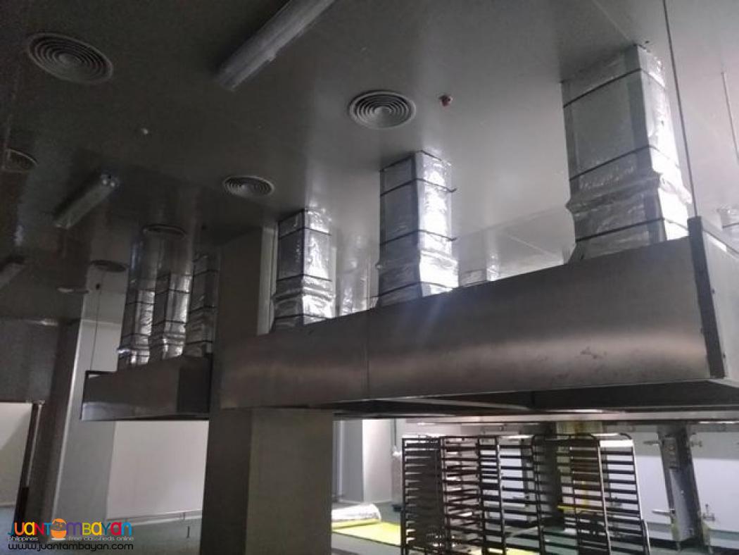 Ducting Exhaust Fresh air Kitchen Hood Ventilation system