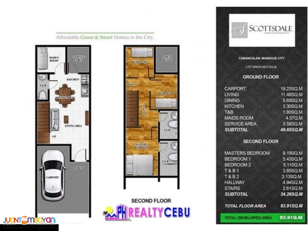 3 BR TOWNHOUSE AT SCOTTSDALE CABANCALAN, MANDAUE CEBU