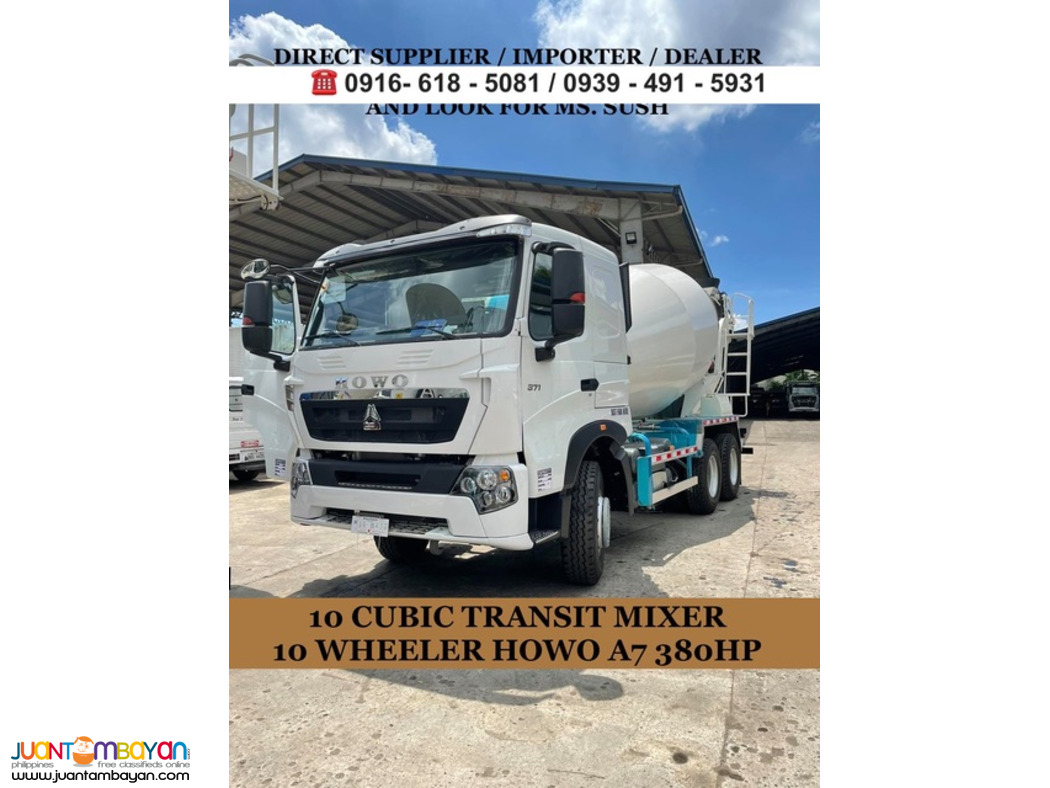 10cubic 10-wheeler Concrete Mixer/ Transit Mixer Sinotruk Howo A7