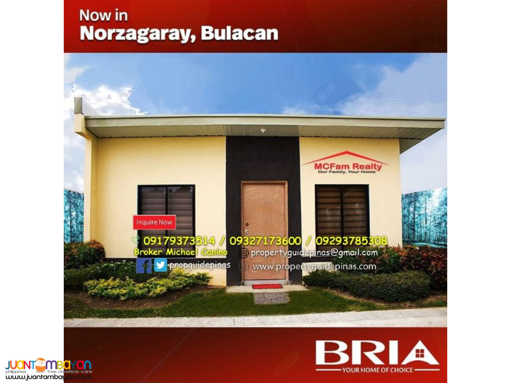 House For Sale in Bulacan Bria Homes Norzagaray Alecza Model