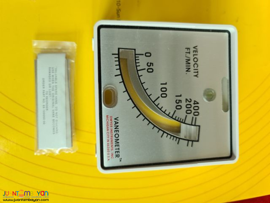 Vaneometer, Swing Vane Anemometer, Fume Hood Anemometer, Dwyer (US)