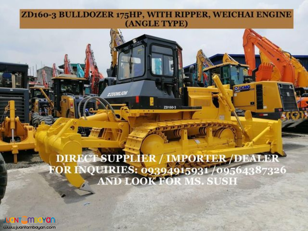 zoomlion zD160-3 bulldozer with ripper angle type , 175hp