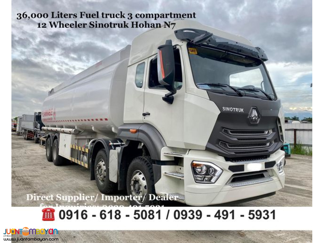 12wheeler 36,000 liters fuel truck sinotruk hohan n7 euro 4