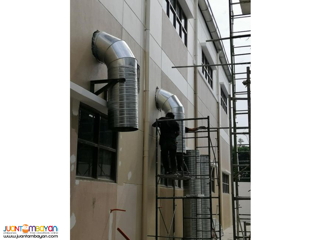 Supply and installation for exhaust and fresh air