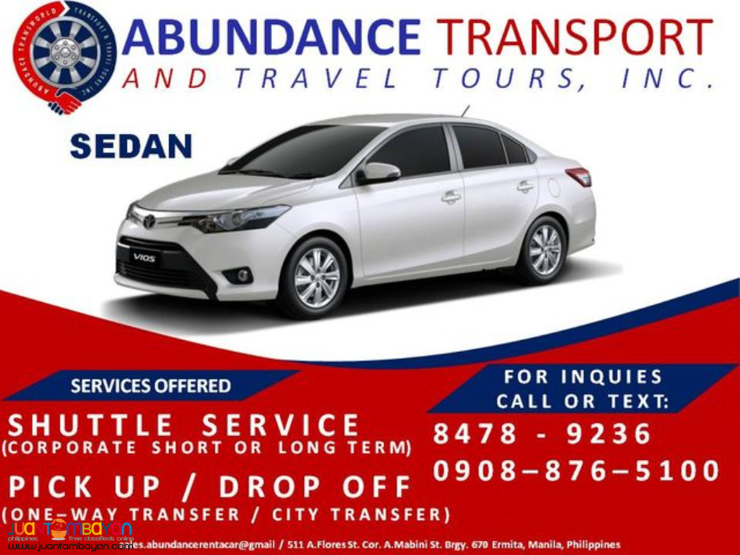 Car Rental and Shuttle Service Manila