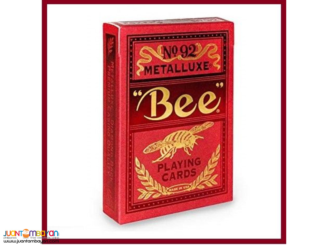 BEE Red Metalluxe Playing Cards