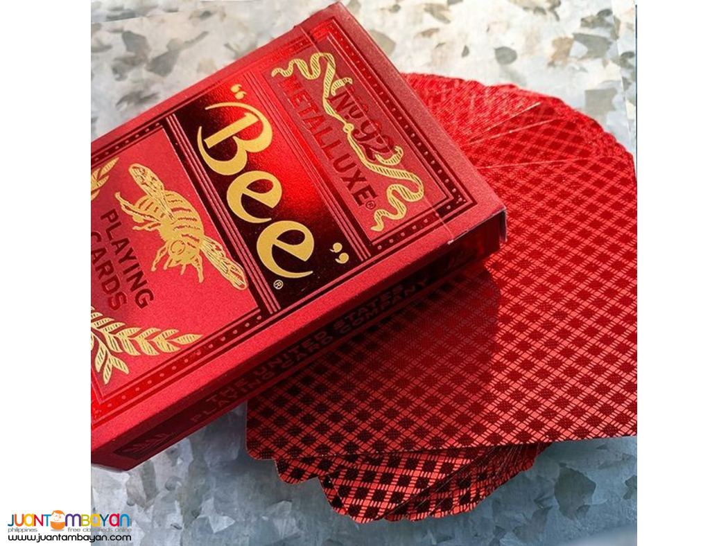 BEE Red Metalluxe Playing Cards