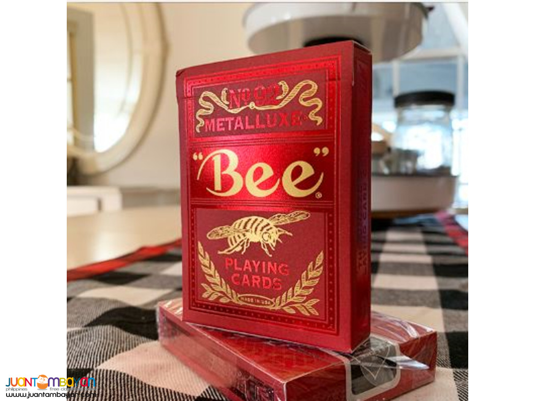 BEE Red Metalluxe Playing Cards