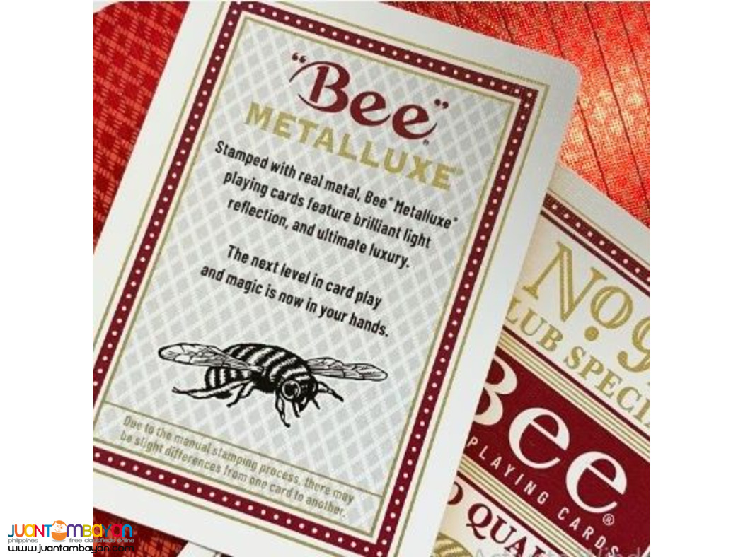 BEE Red Metalluxe Playing Cards