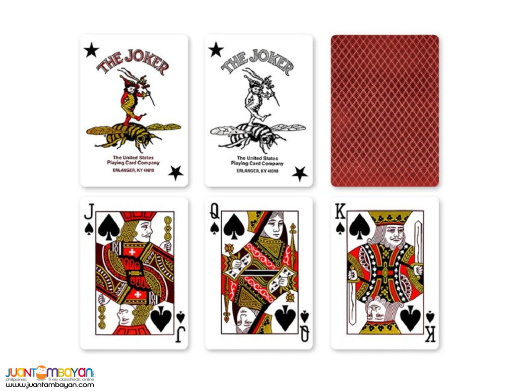 BEE Red Metalluxe Playing Cards