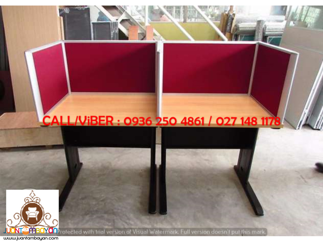 Freestanding Table With Screen Panel Divider