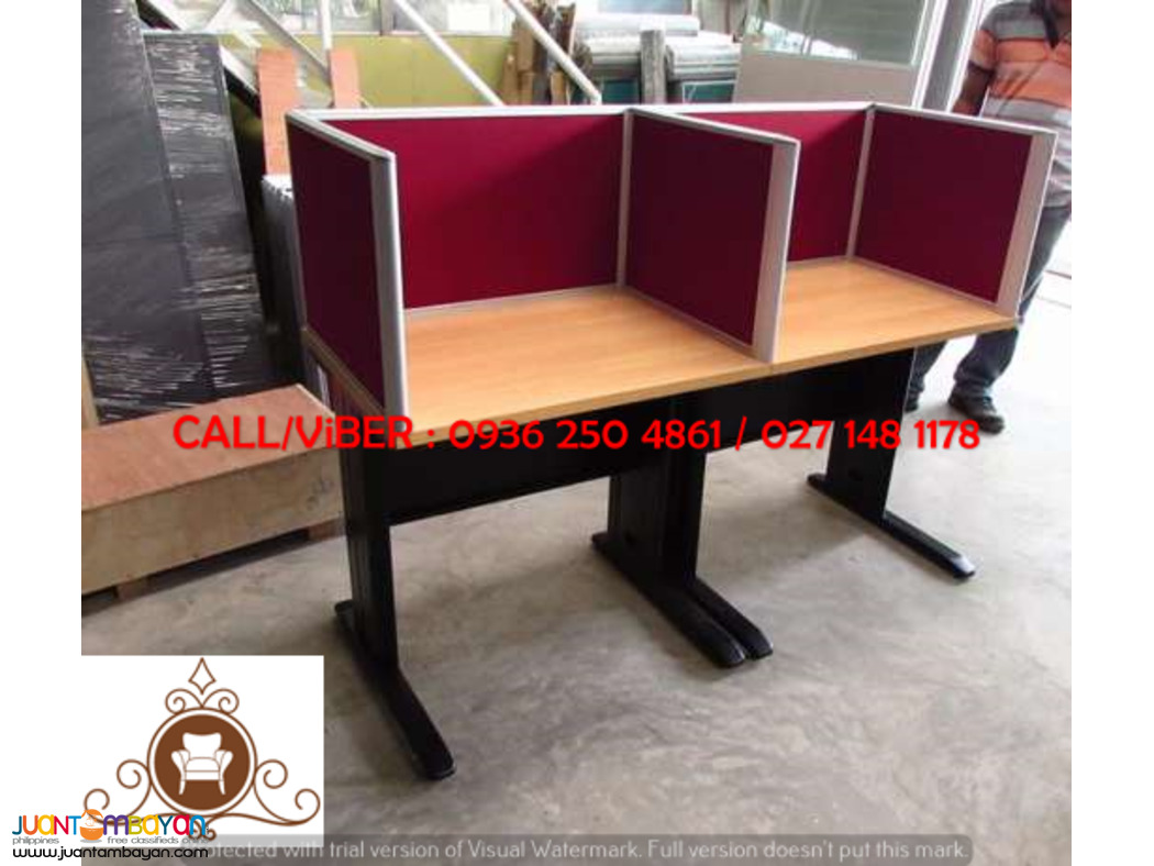 Freestanding Table With Screen Panel Divider