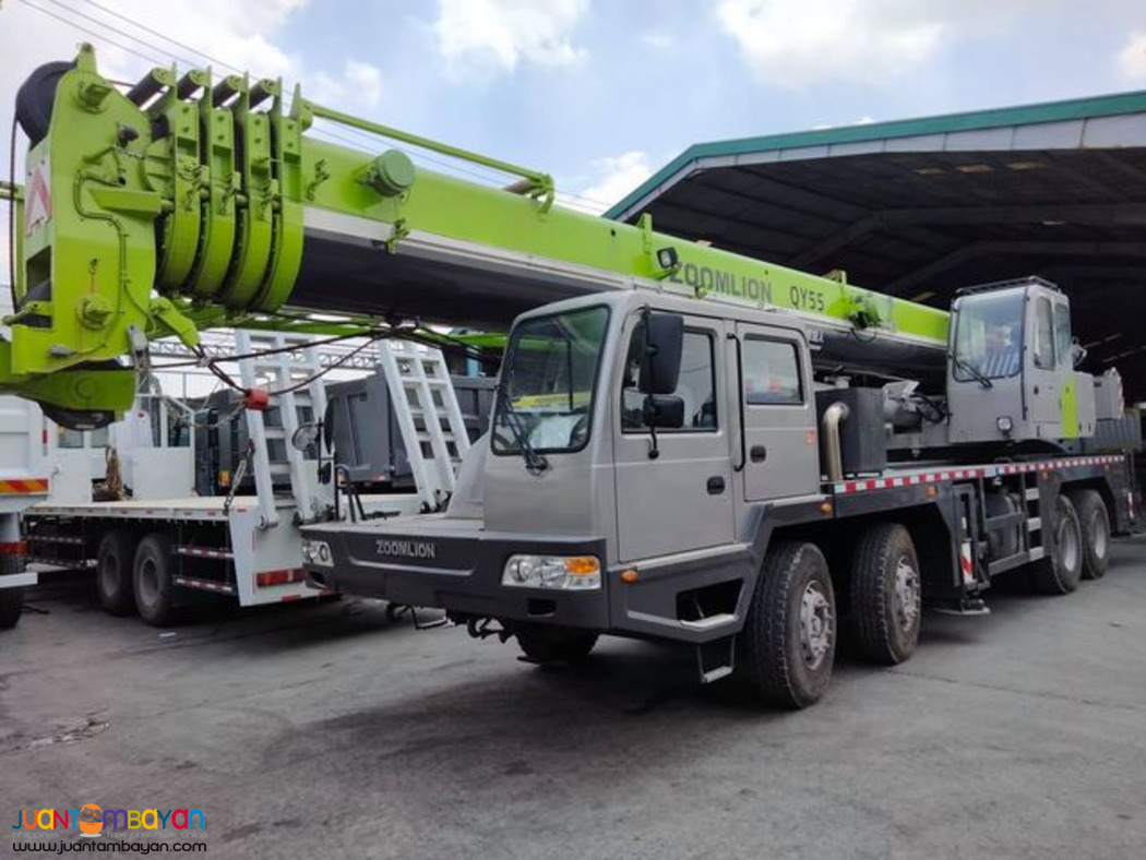 ZOOMLION QY55 MOBILE TRUCK CRANE 55 TONS, 5 SECTIONS