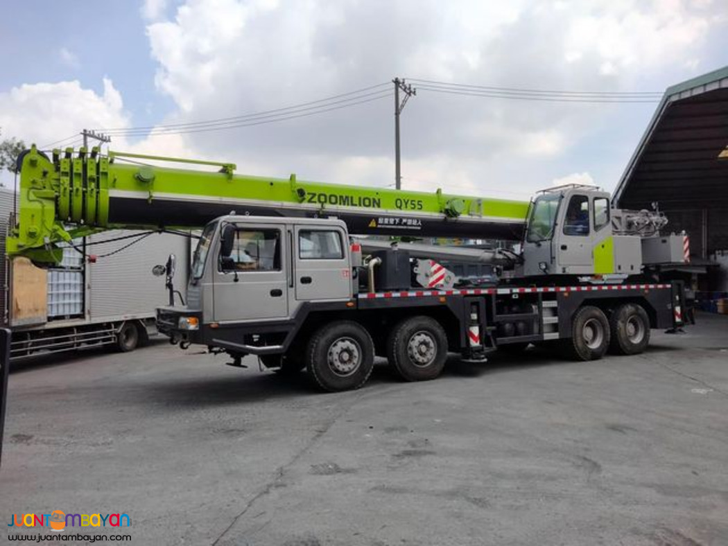 ZOOMLION QY55 MOBILE TRUCK CRANE 55 TONS, 5 SECTIONS