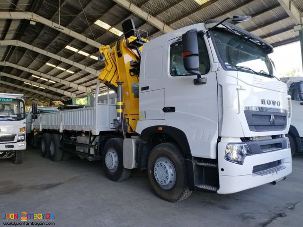 SINOTRUK HOWO T7H 12-WHEELER BOOM TRUCK 16 TONS kNUCKLE TYPE