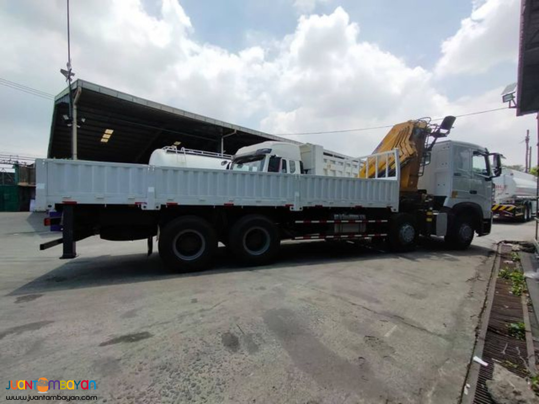 howo a7 euro4 boom truck, knuckle type boom 16-tons capacity