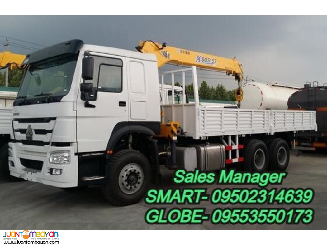 002 BNEW HOWO A7 BOOM TRUCK 10W, 6X4, EURO 4, 380HP, 10 TONS