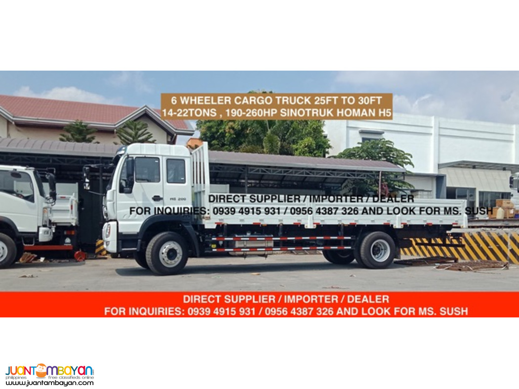 25 FT CARGO TRUCK SINOTRUK HOMAN H5 6 WHEELER 